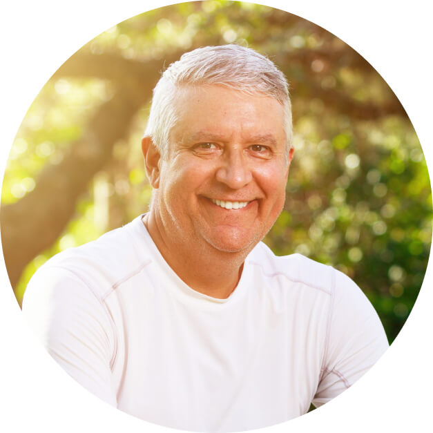 Happy middle-aged man outdoors