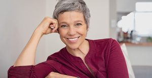 Older woman smiling